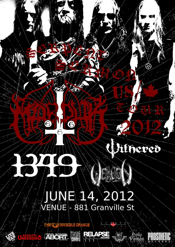 MARDUK, 1349, Withered, Weapon @ Venue Dec 31 1969 - May 8th @ Venue