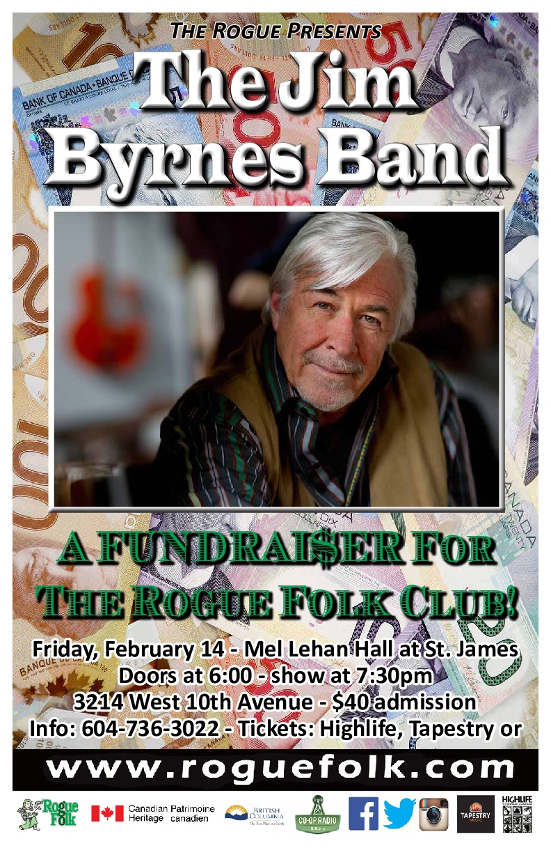 Jim Byrnes Band @ Mel Lehan Hall at St. James Feb 14 2020 - May 7th @ Mel Lehan Hall at St. James