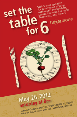 Hexaphone @ Lutheran Church of the Cross May 26 2012 - May 10th @ Lutheran Church of the Cross