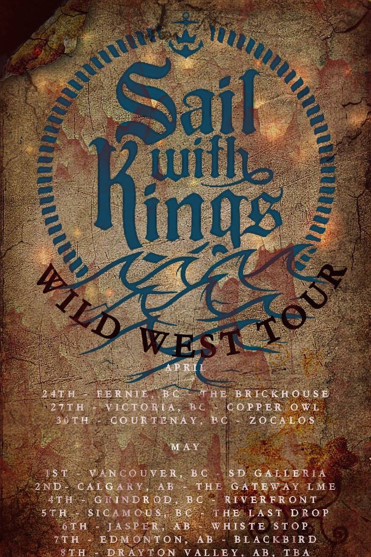 Sail with Kings, Zoubi Arros, Sets in the West, FAKE PLANES @ Copper Owl Apr 27 2015 - May 30th @ Copper Owl