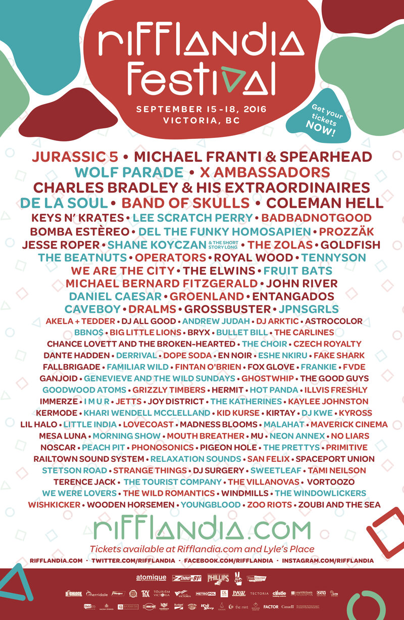 Jurassic 5, Michael Franti & Spearhead, Wolf Parade, X Ambassadors, De La Soul, CHARLES BRADLEY & HIS EXTRAORDINAIRES, Band of Skulls, Coleman Hell, Lee Scratch Perry, Prozzak, And Over 100 More! @ Various Venues Sep 15 2016 - May 10th @ Various Venues