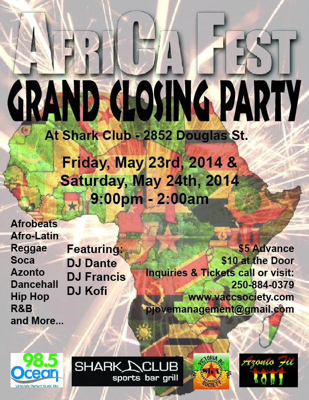 AfriCa Fest Party and Ladies Night: DJ Kofi @ Shark Club May 23 2014 - May 6th @ Shark Club