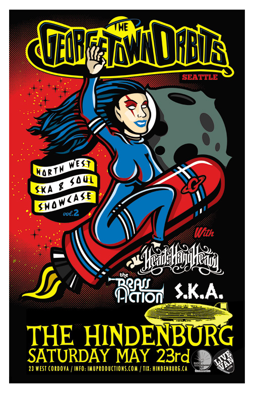 The Brass Action, Heads Hang Heavy, Georgetown Orbits, S.K.A @ The Hindenburg May 23 2015 - May 9th @ The Hindenburg