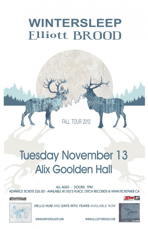Wintersleep, Elliott Brood, Guests @ Alix Goolden Performance Hall Nov 13 2012 - May 6th @ Alix Goolden Performance Hall