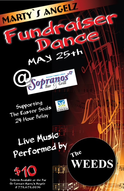 Marty's Angelz 24 Hour Relay Fundraiser: The WEEDS @ Soprano's May 25 2013 - May 6th @ Soprano's