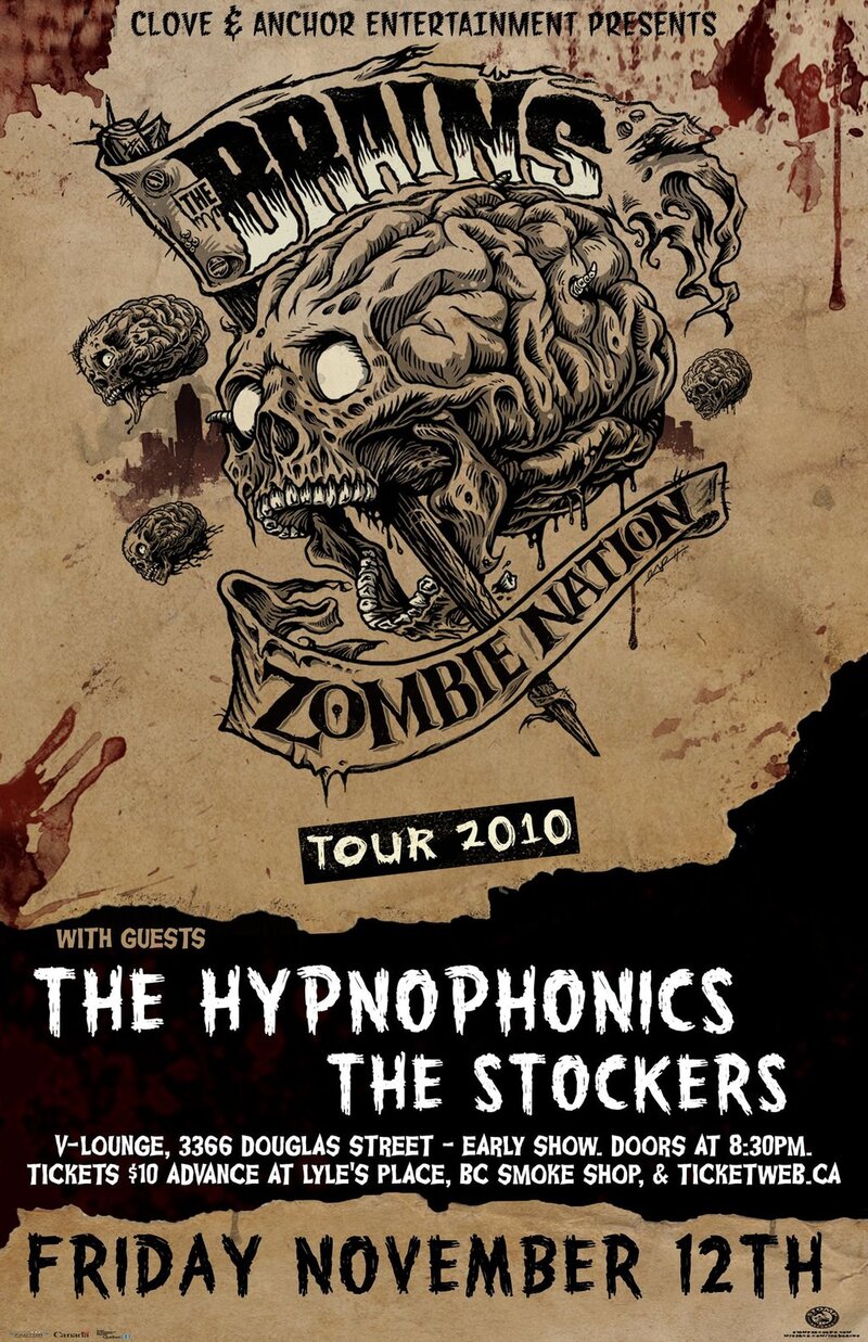 The Brains, The Hypnophonics, The Stockers @ V-lounge Nov 12 2010 - May 7th @ V-lounge