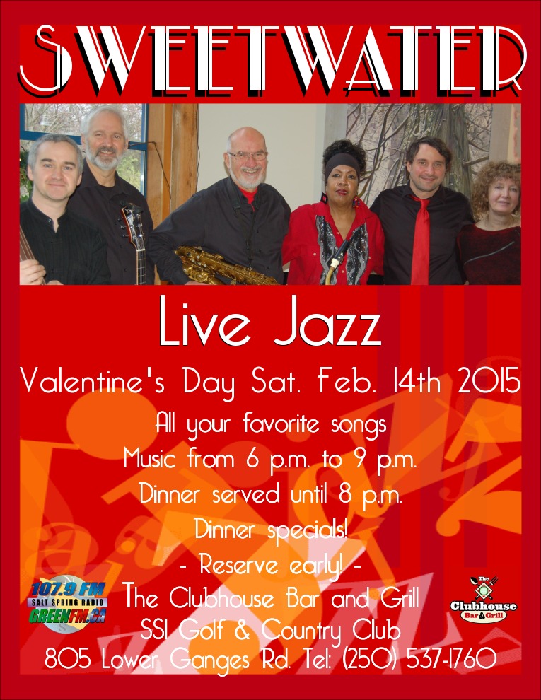 Sweetwater Jazz @ The Clubhouse Bar & Grill - Feb 14, 2015