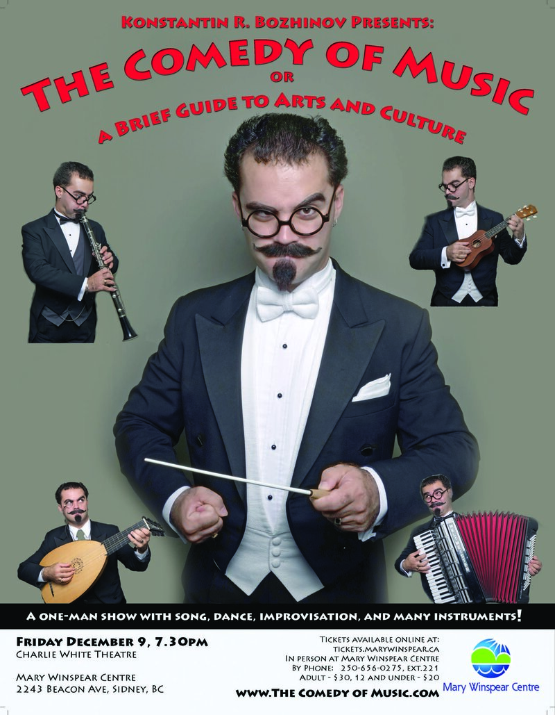 The Comedy of Music: Konstantin R. Bozhinov @ Mary Winspear Centre Dec 9 2016 - Jun 4th @ Mary Winspear Centre