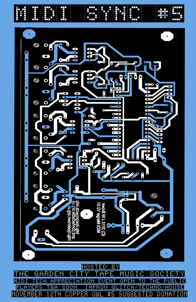 MIDI SYNC #5: Sex Death Religion, Psychic Pollution, Landscape Body Machine, Richard Quirk, Sara Gold , Cindy Reichel @ Copper Owl Nov 12 2017 - May 6th @ Copper Owl