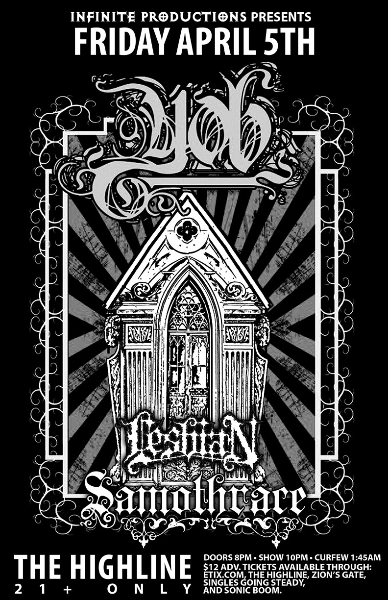 YOB, Lesbian, Samothrace @ Highline Apr 5 2013 - May 9th @ Highline
