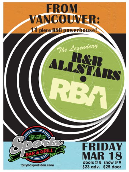 R&B All Stars @ Tally Ho Sports Bar and Grill Mar 18 2016 - May 10th @ Tally Ho Sports Bar and Grill