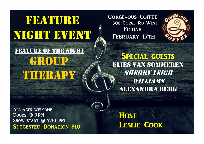 Feature Night Event 5: Elies Van Sommeren, Alexandra Berg, Sherry Leigh Williams, Leslie Cook @ Gorge-ous Coffee Feb 17 2017 - Jun 4th @ Gorge-ous Coffee