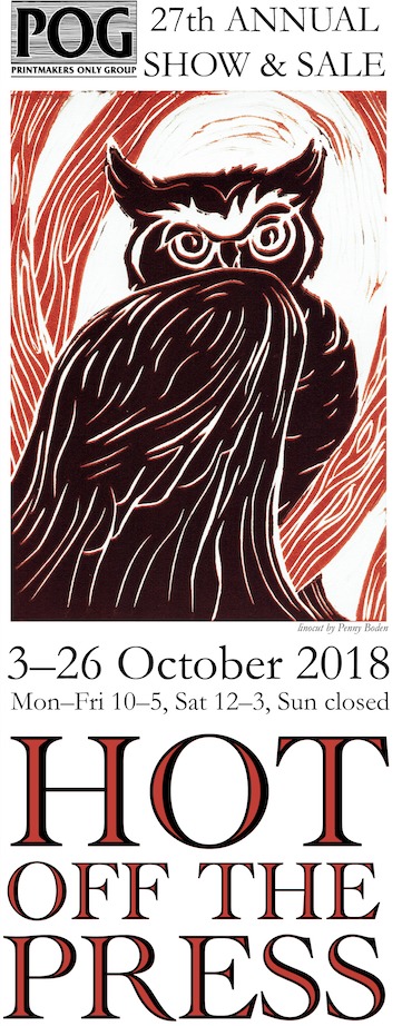 Hot off the press! POG (Printmakers Only Group) Annual Show & Sale @ PORTALS Annex Oct 3 2018 - May 11th @ PORTALS Annex