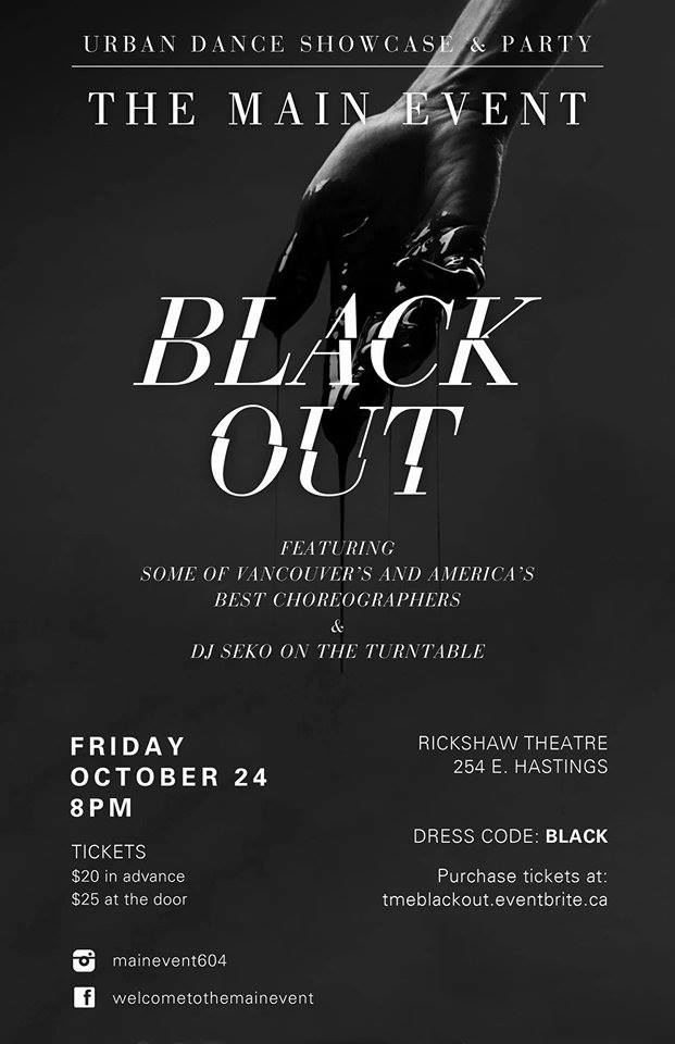 THE MAIN EVENT - ALL BLACK AFFAIR: The  Main Event, DJ Seko Fresco, MC Boi N3RD @ Rickshaw Theatre Oct 24 2014 - Jun 30th @ Rickshaw Theatre