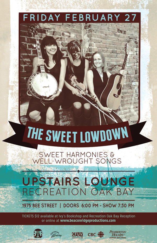 Sweet harmonies & well-wrought songs!: The Sweet Lowdown @ Sports View Lounge Feb 27 2015 - May 6th @ Sports View Lounge