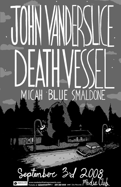 John Vanderslice / Death Vessel, John Vanderslice, Death Vessel, Micah Blue Smaldone&rlm; @ The Media Club Sep 3 2008 - May 10th @ The Media Club