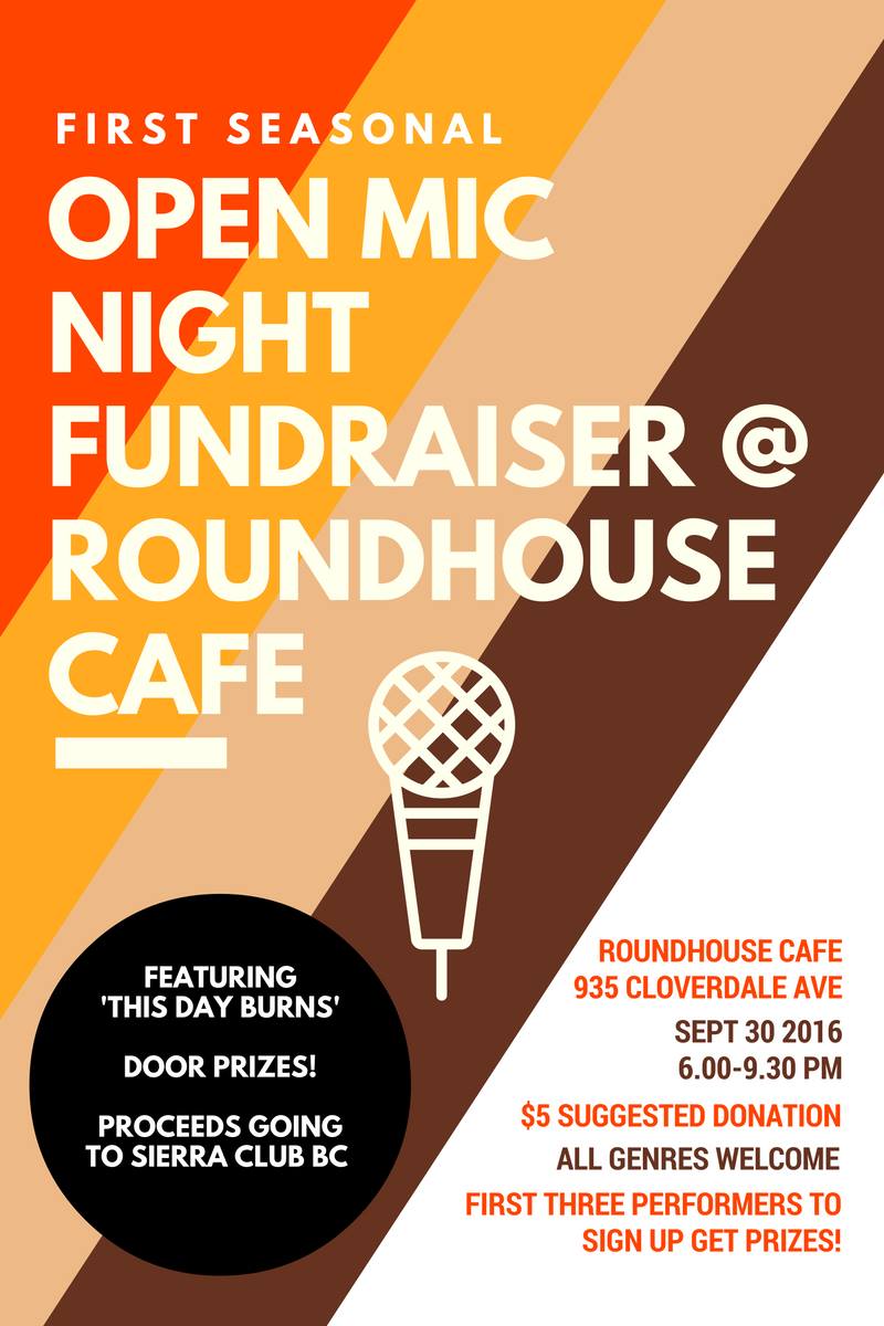 OPEN MIC FUNDRAISER featuring THIS DAY BURNS (acoustic performance): THIS DAY BURNS @ The Roundhouse Cafe Sep 30 2016 - May 16th @ The Roundhouse Cafe