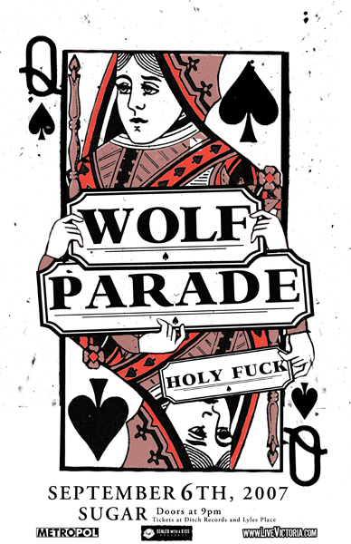 Wolf Parade, Holy Fuck @ Capital Ballroom Sep 6 2007 - May 8th @ Capital Ballroom