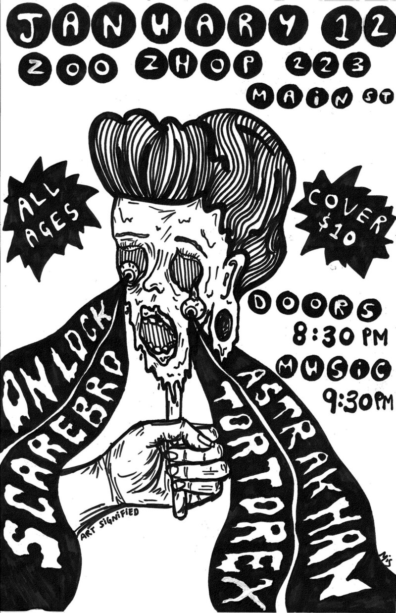 Astrakhan, ON LOCK, Scarebro, Tortorex @ zoo shop Jan 12 2013 - May 7th @ zoo shop