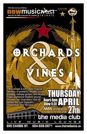 Orchards & Vines NMW Showcase: Orchards and Vines @ The Media Club Apr 27 2006 - May 8th @ The Media Club