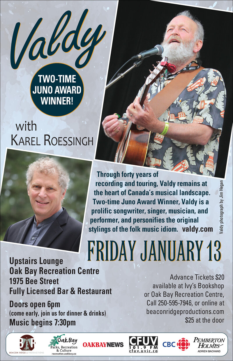 Valdy, Karel Roessingh @ Sports View Lounge Jan 13 2017 - Apr 30th @ Sports View Lounge