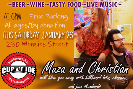 Saturday Nights Live Musical Guests:: Muza and Christian @ cup of joe Jan 26 2019 - May 17th @ cup of joe