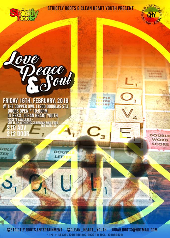 Love, Peace & Soul: DJ Rexx, Clean Heart Youth @ Copper Owl Feb 16 2018 - Jun 6th @ Copper Owl