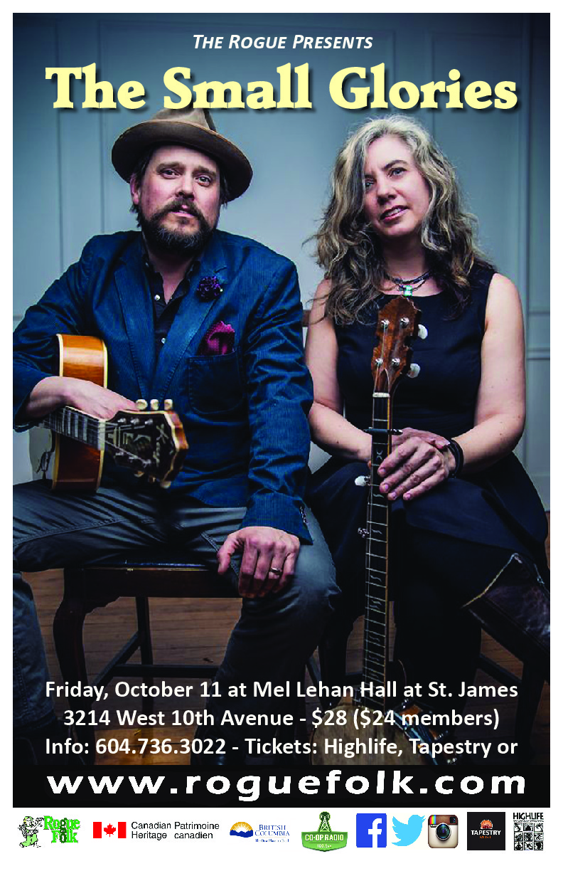 The Small Glories (ft), Cara Luft, JD Edwards @ Mel Lehan Hall Oct 11 2019 - May 6th @ Mel Lehan Hall