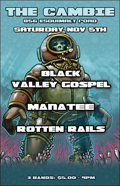 Rotten Rails, MANATEE,   @ The Cambie at the  Esquimalt Inn Nov 5 2011 - May 10th @ The Cambie at the  Esquimalt Inn