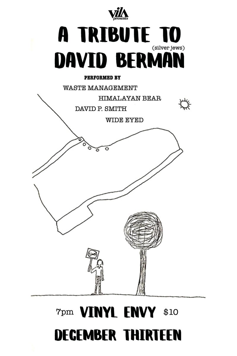 Tribute to David Berman: Waste Management , The Himalayan Bear, Wide Eyed, David P. Smith @ Vinyl Envy Dec 13 2019 - May 8th @ Vinyl Envy