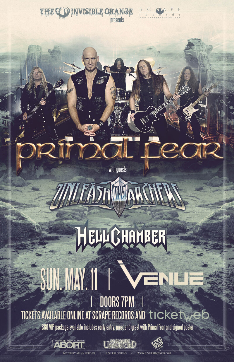 Primal Fear, Unleash The Archers, Hellchamber @ Venue May 11 2014 - May 1st @ Venue