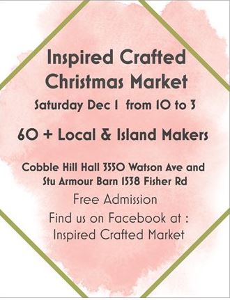 Inspired Crafted Christmas Market @ Cobble Hill Hall Dec 1 2018 - May 8th @ Cobble Hill Hall