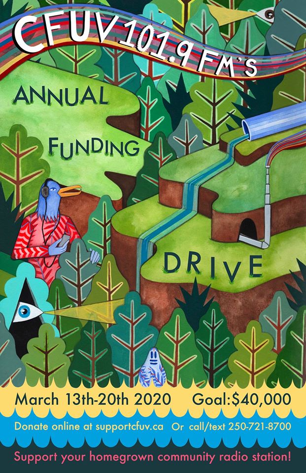 CFUV Funding Drive Kick-Off 2020: Rhea George (of Shed Monkeys), Sanford & Powell, Fond @ Vinyl Envy Mar 12 2020 - May 13th @ Vinyl Envy