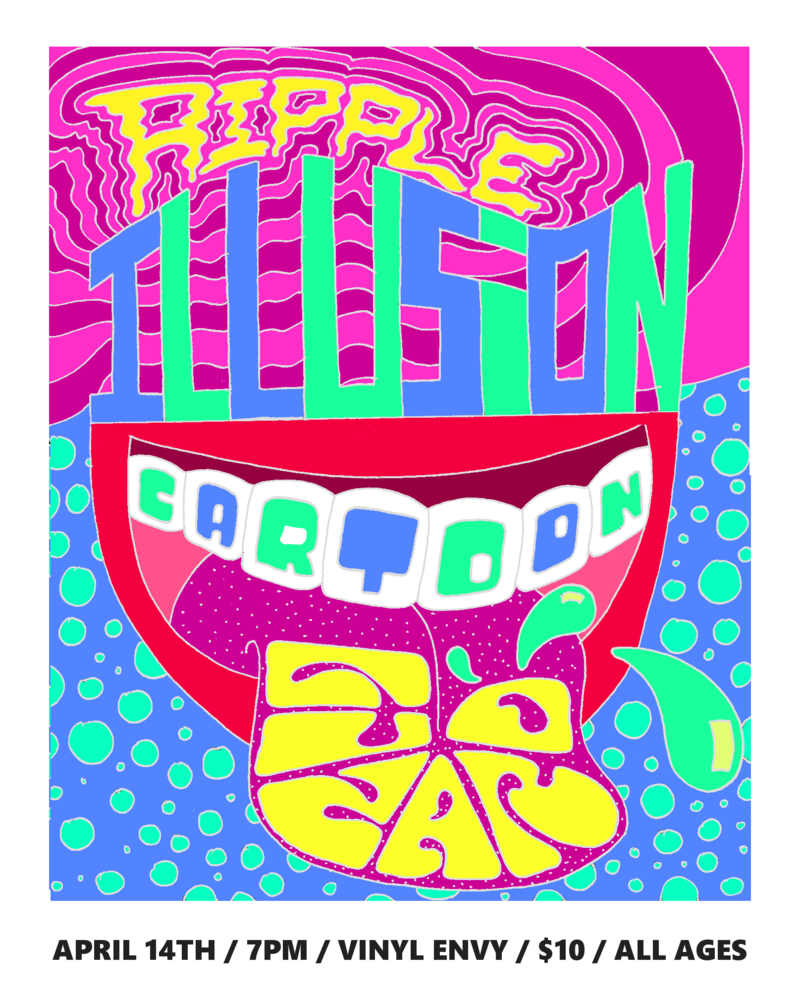 Ripple Illusion, Cartoon Lizard @ Vinyl Envy Apr 14 2017 - May 14th @ Vinyl Envy