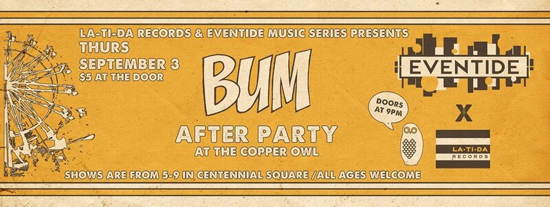 Bum Eventide Afterparty at The Copper Owl!: Various DJs @ Copper Owl Sep 3 2015 - Jun 5th @ Copper Owl