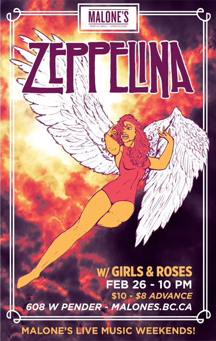 Tribute Band Girl Style!: Zeppelina , girls n roses @ Malones Bar & Grill Downtown Feb 26 2011 - May 9th @ Malones Bar & Grill Downtown