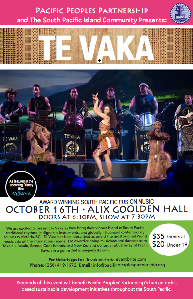Te Vaka Performance: Te Vaka @ Alix Goolden Performance Hall Oct 16 2015 - Jun 22nd @ Alix Goolden Performance Hall