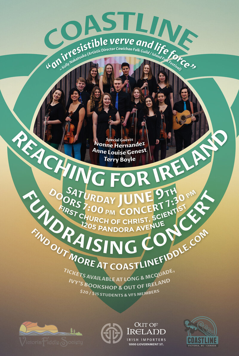 Coastline "Reaching for Ireland" Fundraising Concert: Coastline, Ivonne Hernandez, Anne Louise Genest, Terry Boyle @ First Church of Christ, Scientist Jun 9 2018 - May 6th @ First Church of Christ, Scientist