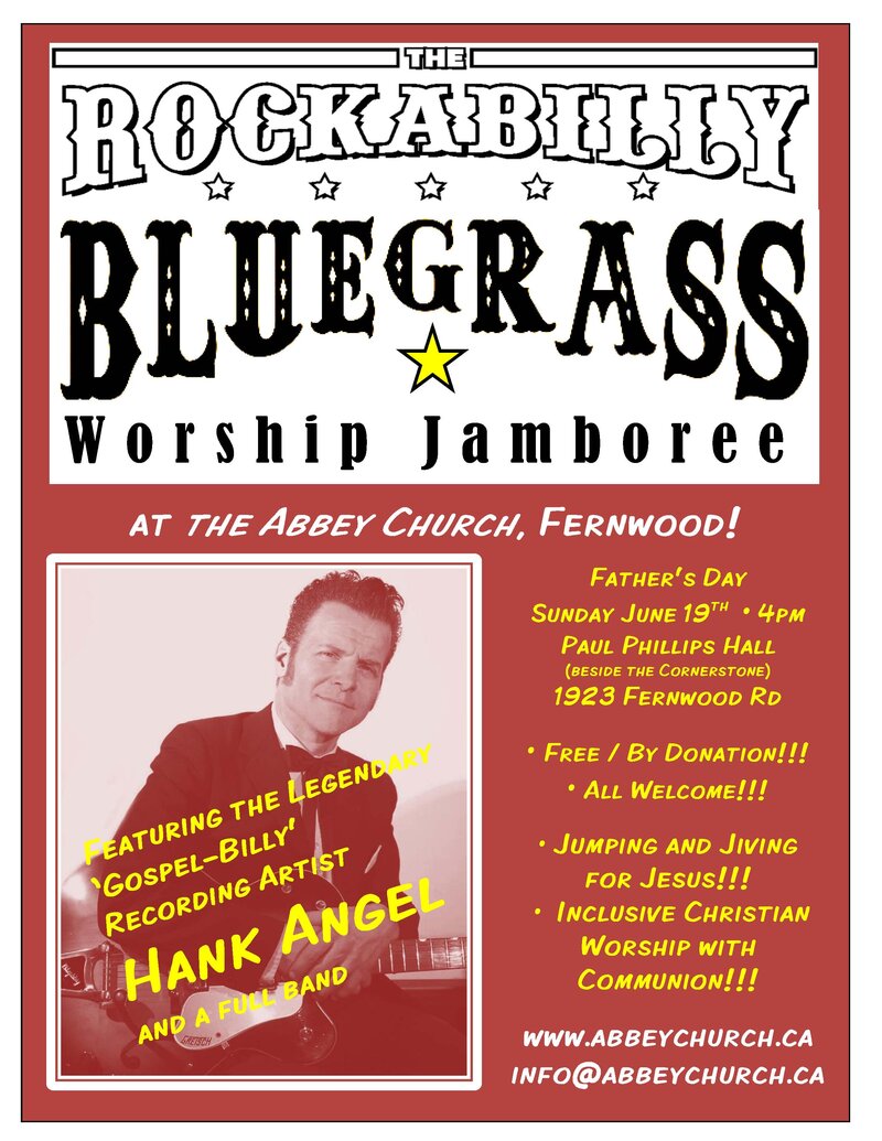 Bluegrass and Rockabilly Worship Jamboree: Hank Angel @ Paul Phillips Theatre - Jun 19, 2016