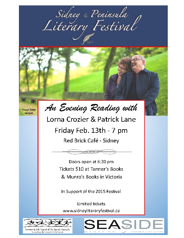 Poets Extraordinaire: Lorna Crozier,  Patrick Lane @ Red Brick Cafe Feb 13 2015 - May 6th @ Red Brick Cafe