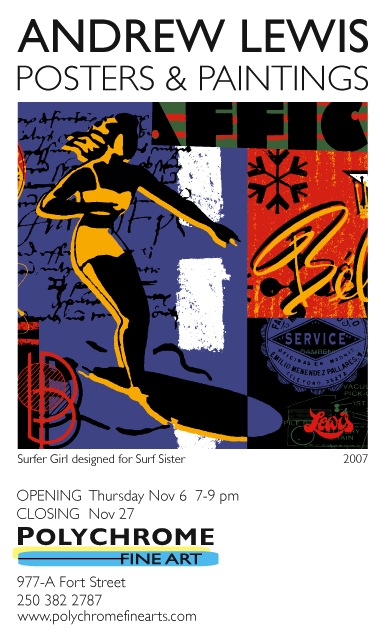 ANDREW LEWIS: POSTERS AND PAINTINGS: ANDREW LEWIS @ Shawn Shepherd - Nov 06, 2014