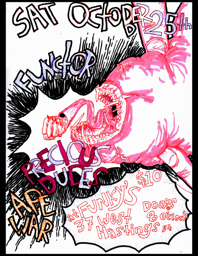 GLAM GRIND!!~~: Functor , Precious Dudes, Ape War, ROAD RASH @ Funky Winker Beans Oct 25 2014 - May 5th @ Funky Winker Beans