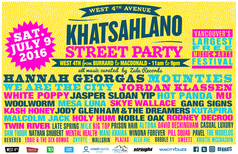 West 4th Avenue Khatsahlano Street Party: Pill Squad @ West 4th Avenue - Jul 09, 2016
