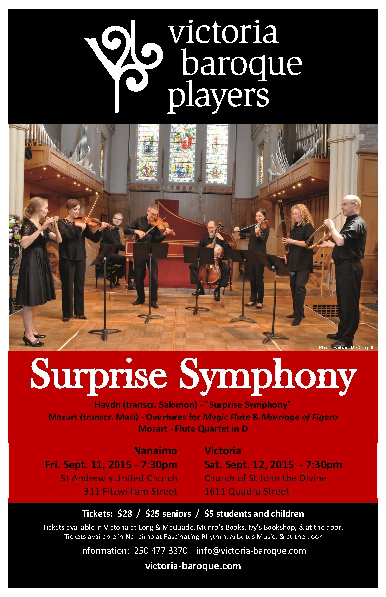 Surprise Symphony: Victoria Baroque @ St. John The Divine Sep 12 2015 - May 7th @ St. John The Divine