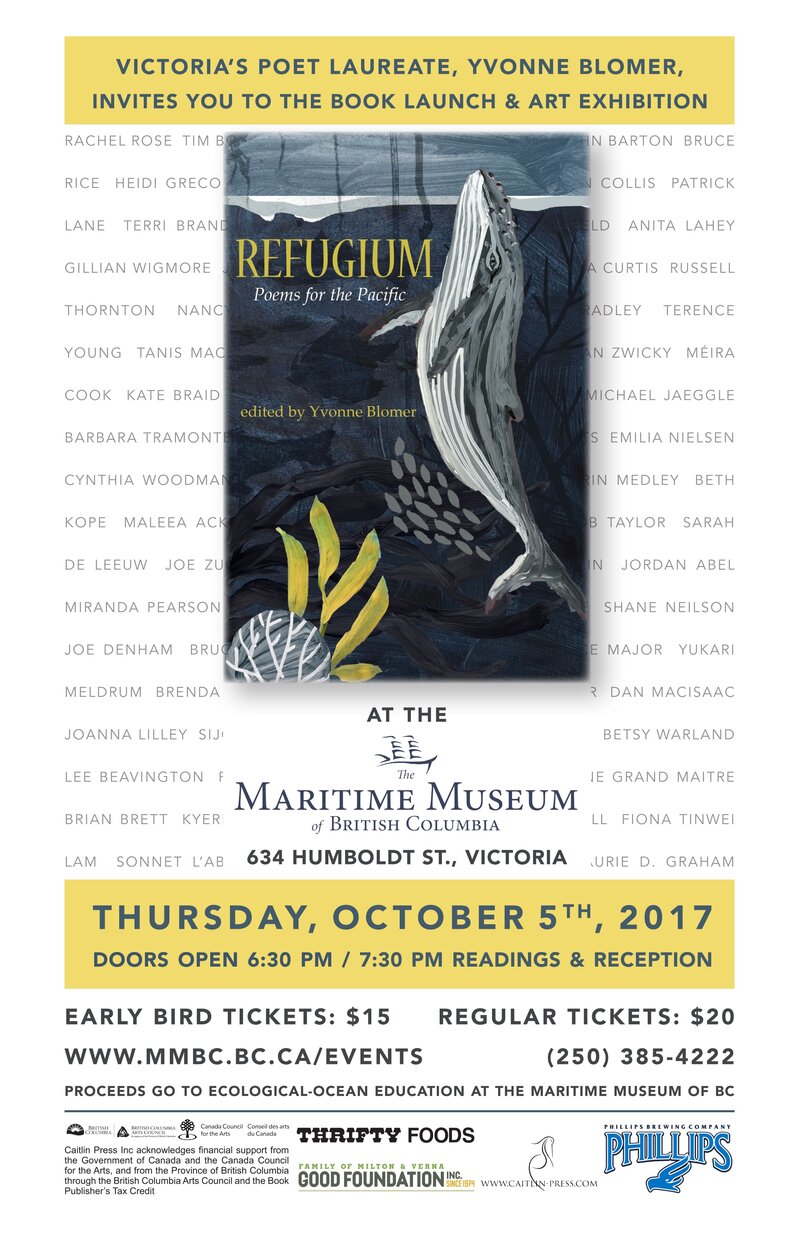 Refugium: Poems for the Pacific Book Launch and Art Exhibition @ Maritime Museum of BC - Oct 05, 2017