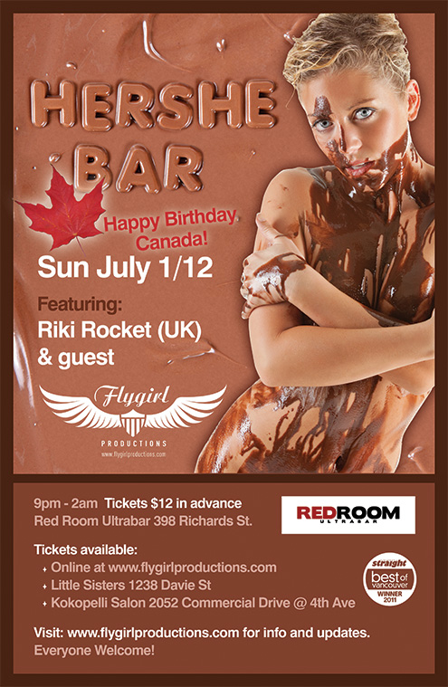 HERSHE BAR (HAPPY BIRTHDAY CANADA) with: Riki Rocket, and Guests!  @ The Red Room Jul 1 2012 - May 6th @ The Red Room