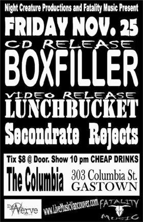 War Amp , Lunchbucket, Secondrate Rejects @ The Columbia - Nov 25, 2005