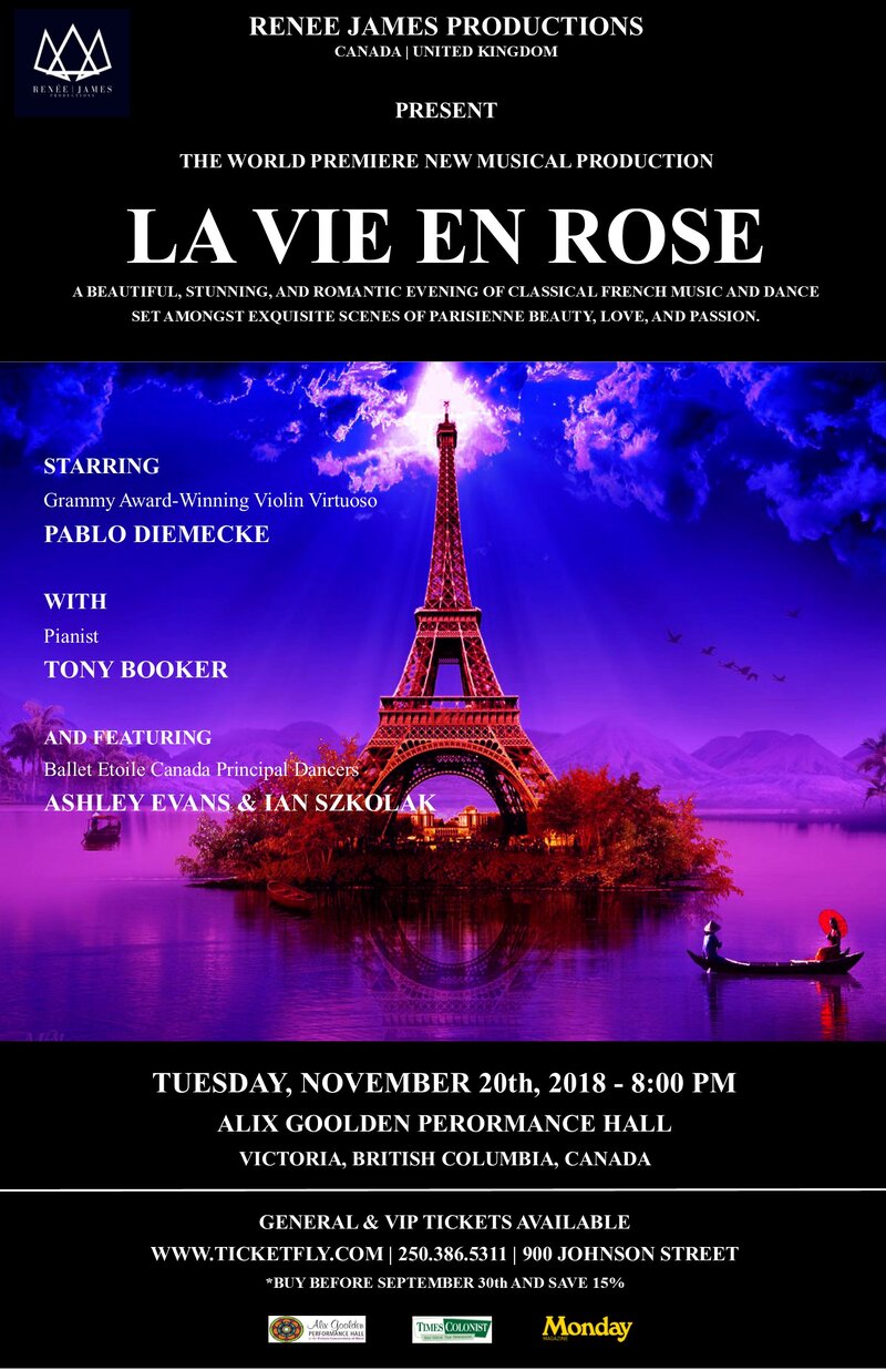 La Vie En Rose: Pablo Diemecke, Tony Booker, Ashley Evans, Ian Szkolak @ Alix Goolden Performance Hall Nov 20 2018 - May 28th @ Alix Goolden Performance Hall