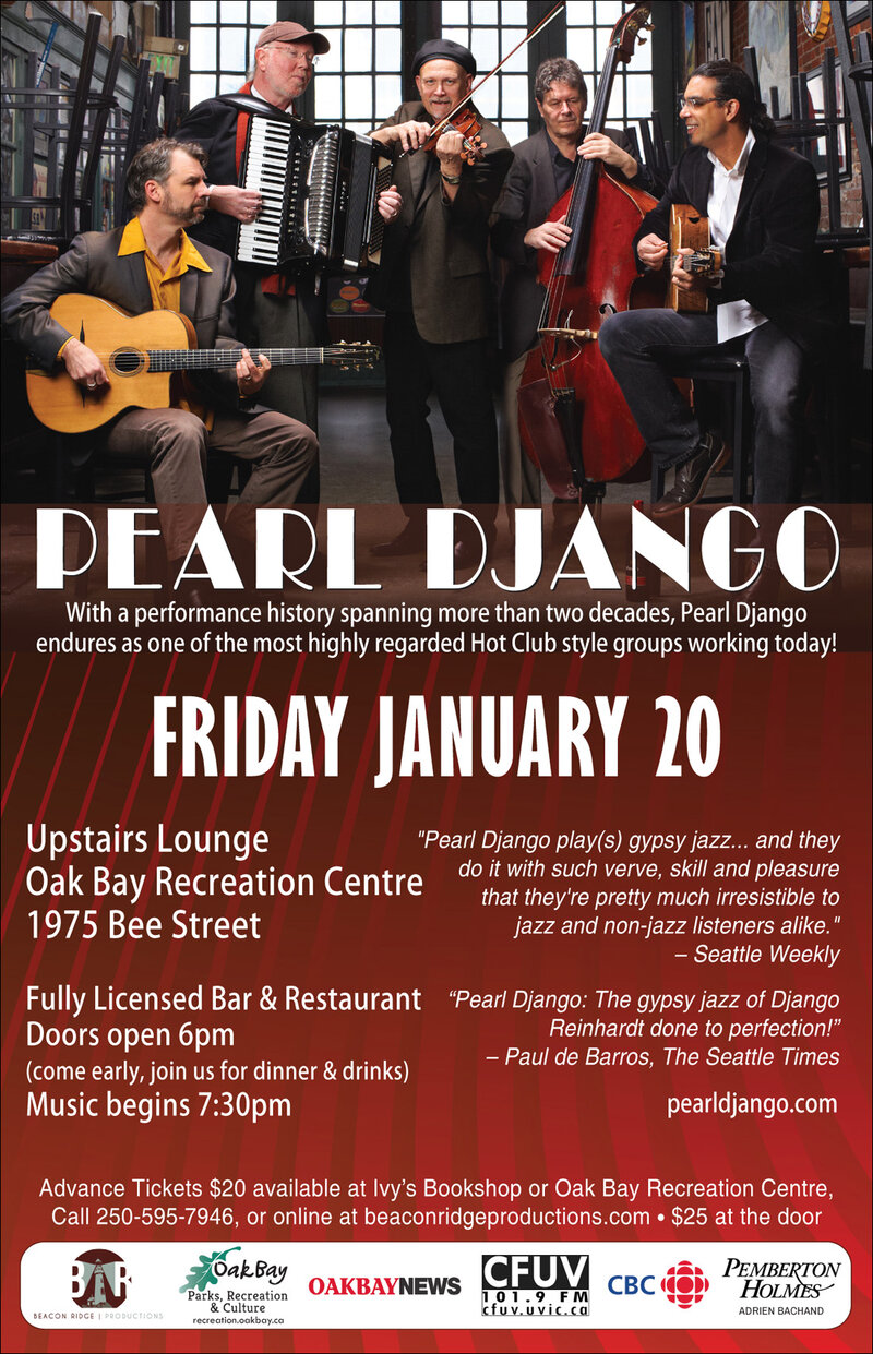 Seattle's Gypsy Jazz Quintet: Pearl Django @ Sports View Lounge Jan 20 2017 - Jun 5th @ Sports View Lounge