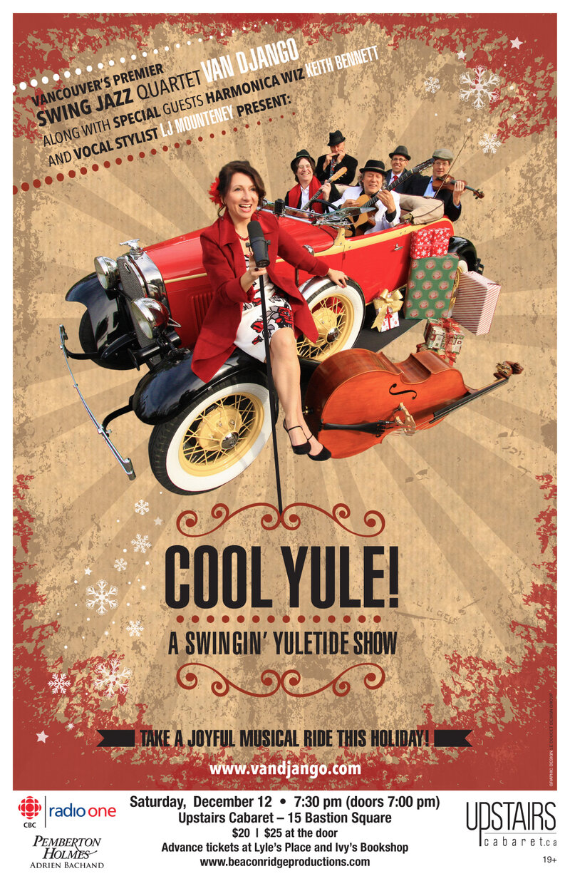 Van Django Bells! A Swinging Gypsy Jazz Christmas: Van Django, Keith Bennet, L.J. Mounteney @ Upstairs Dec 12 2015 - May 6th @ Upstairs